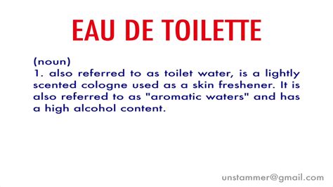 pronunciation of eau de toilette